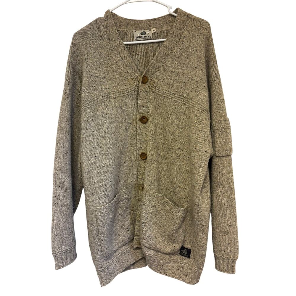 Fisherman Out of Ireland Cardigan Sweater Medium Wool Cashmere Ireland
